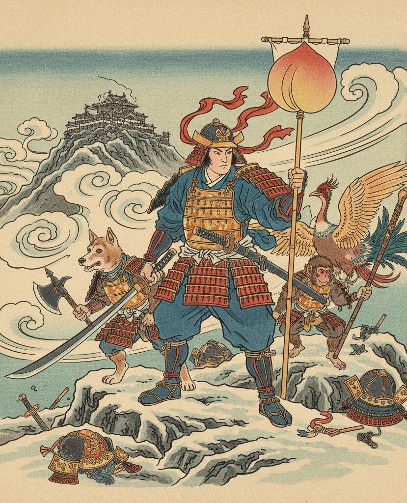 Momotaro et ses compagnons